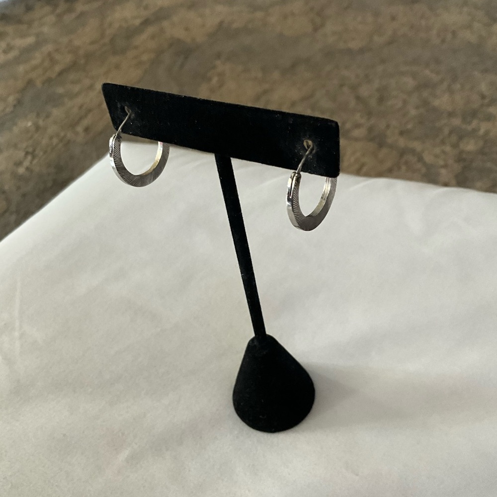 Silvertone Hoop Earrings